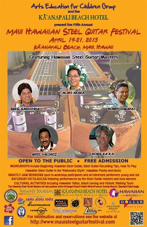2013 Maui Steel Guitar Festival Poster