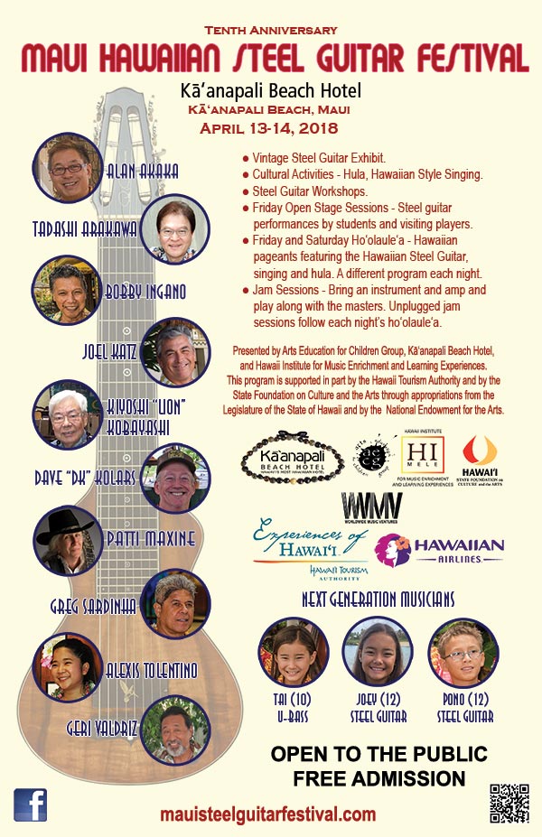 2018 Maui Steel Guitar Festival Poster