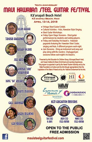 2018 Maui Steel Guitar Festival Poster