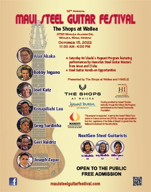 2022 Maui Steel Guitar Festival Poster - The Shops at Wailea